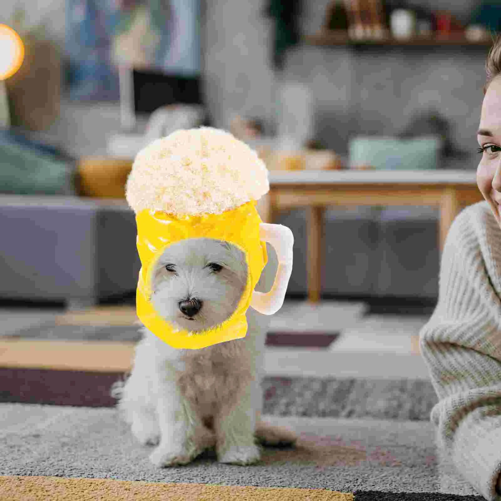 

Clothing Curly Hair Pet Hat Cat and Dog Funny Dress Up Cute Knitted Headband for Housewife Plush