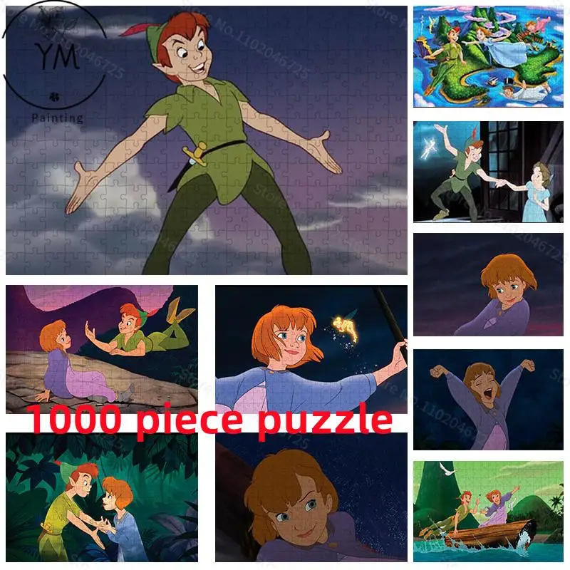 

Peter Pan Movie Puzzles 1000 Pieces Disney Brand Cartoon Puzzles Educational Toys Kids Adult Collection Hobby Birthday Gifts