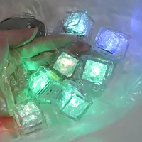 8pcs Flash Ice Cubes Decor Inductive LED Light Glowing Ice Cubes Toy Battery Powered Ice Lamp Bath Toy Colorful for Kids Bathing 1