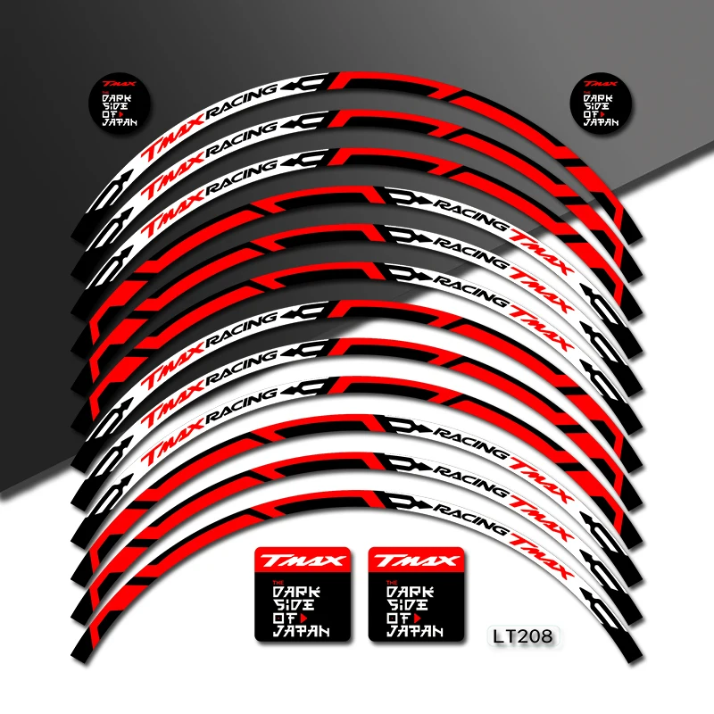 GP STYLE 3M REFLECTIVE MOTORCYCLE CAR RIM STRIPES WHEEL DECALS TAPE STICKERS 17