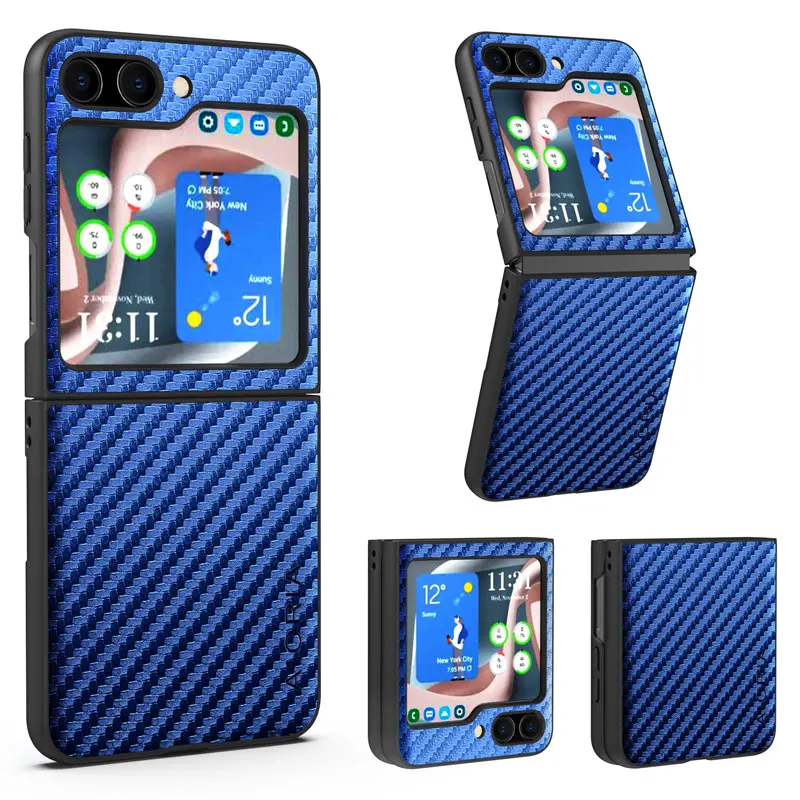 Carbon Fibre Shockproof Slim Non-Slip Full Body Protective Phone Case