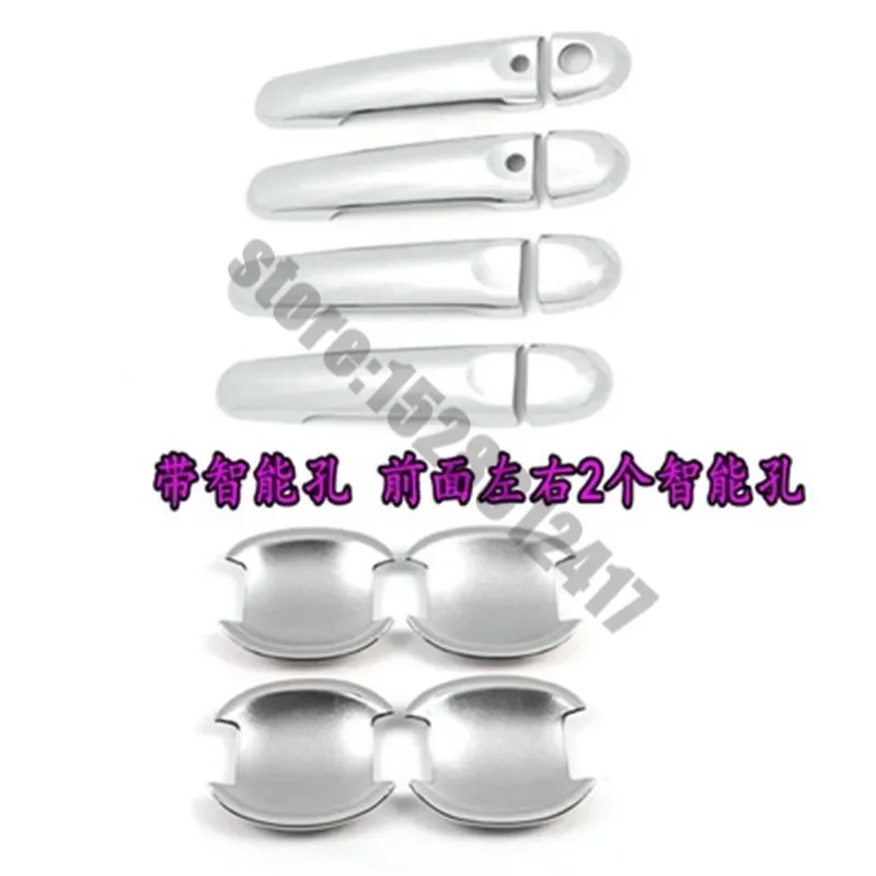 For Nissan Versa Tiida Latio 2011-2015 styling ABS Chrome Car Door Handle Cover + Cup Bowl Trim Car Accessories