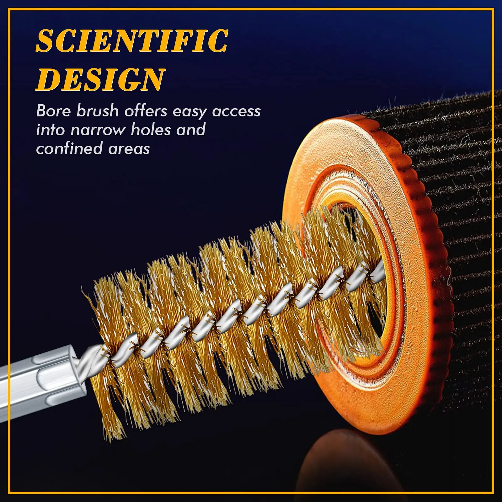 Steel Bore Wire Brush Twisted Wire Stainless Steel Cleaning Brush With Handle 1/4 Inch Hex Shank for Power Drill Impact Driver 4