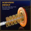 Steel Bore Wire Brush Twisted Wire Stainless Steel Cleaning Brush With Handle 1/4 Inch Hex Shank for Power Drill Impact Driver 4