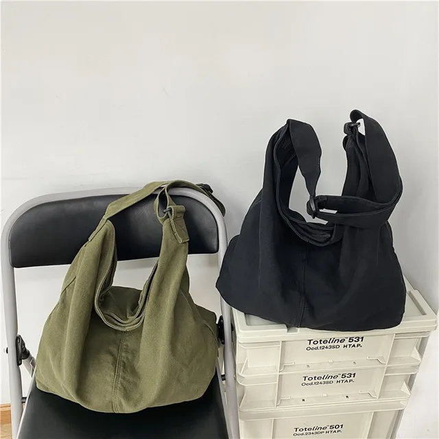 Women's Shoulder Bag Large Canvas Crossbody Bags for Women 2023 Cotton Cloth Fashion Korean Female Students School Bag Handbags