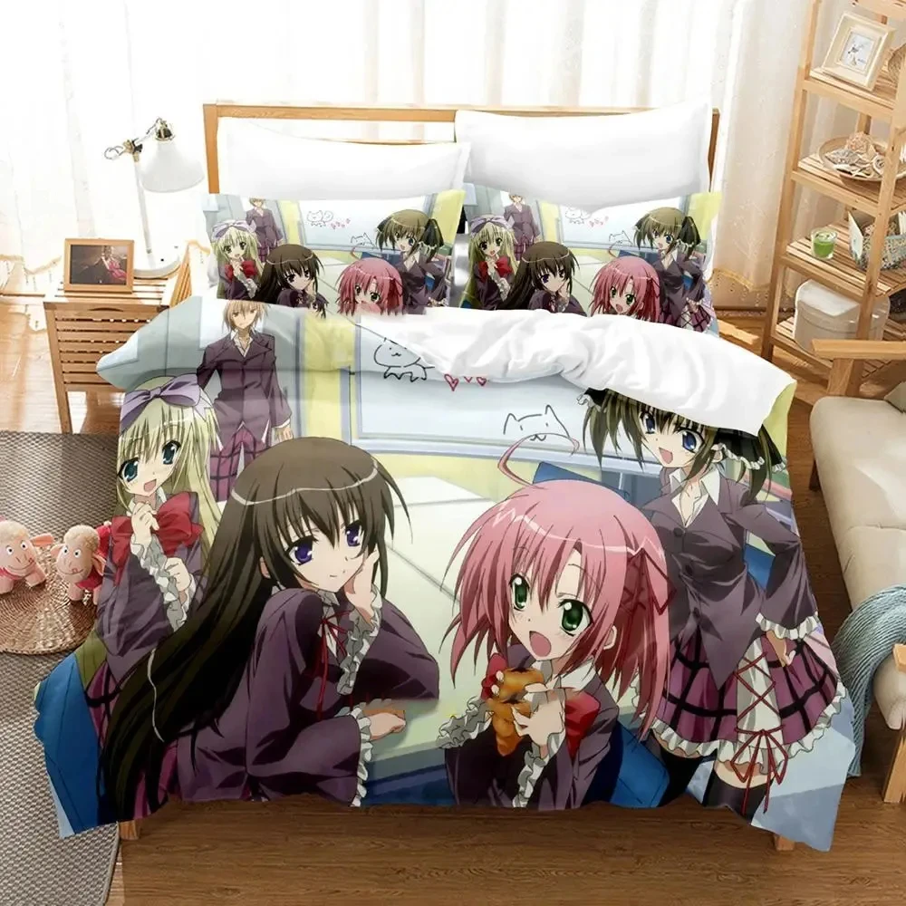 Anime Student Councils Discretion Bedding Set,Duvet Cover Bed Set Quilt Cover Pillowcase,King Queen Twin Size Boys Girls Adults 5