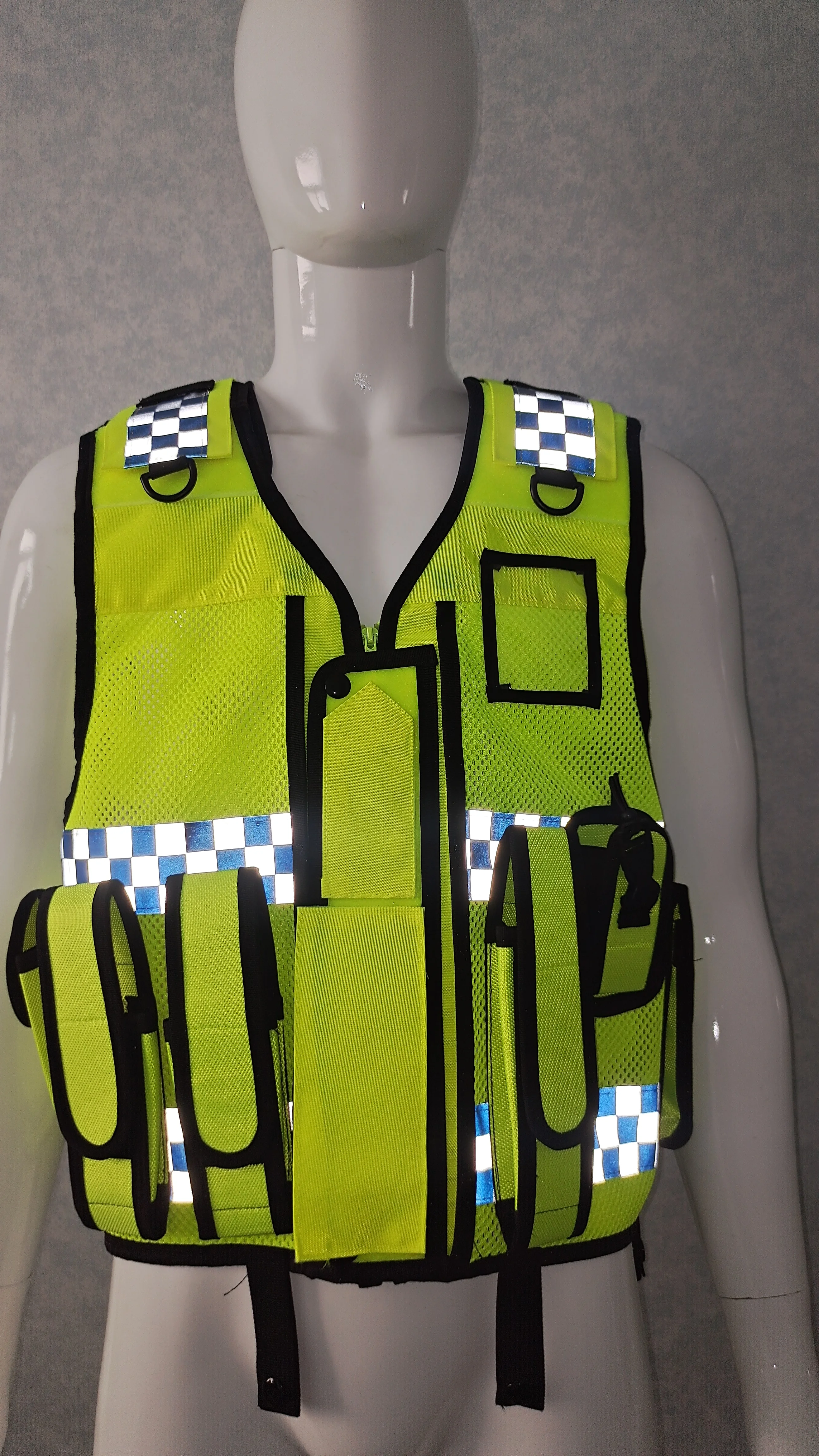 High Visibility Reflective Vest Mens Construction Worker Night Runner Safety Vest