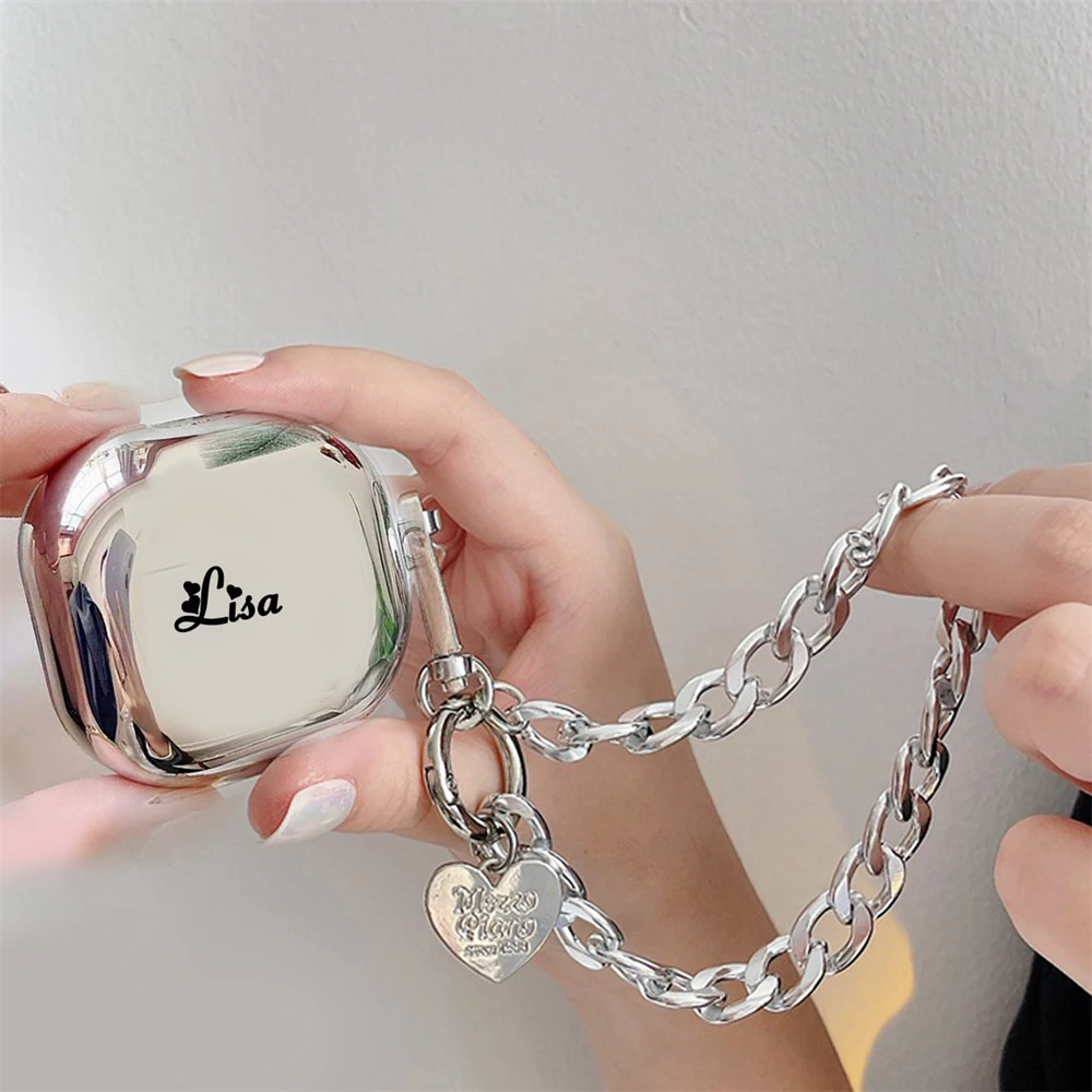 Custodia Per Auricolari Con Placcatura Morbida Con Lettera Di Nome Personalizzata Di Lusso Per Samsung Galaxy Buds 2 Pro Con Custodia A Sospensione Pe