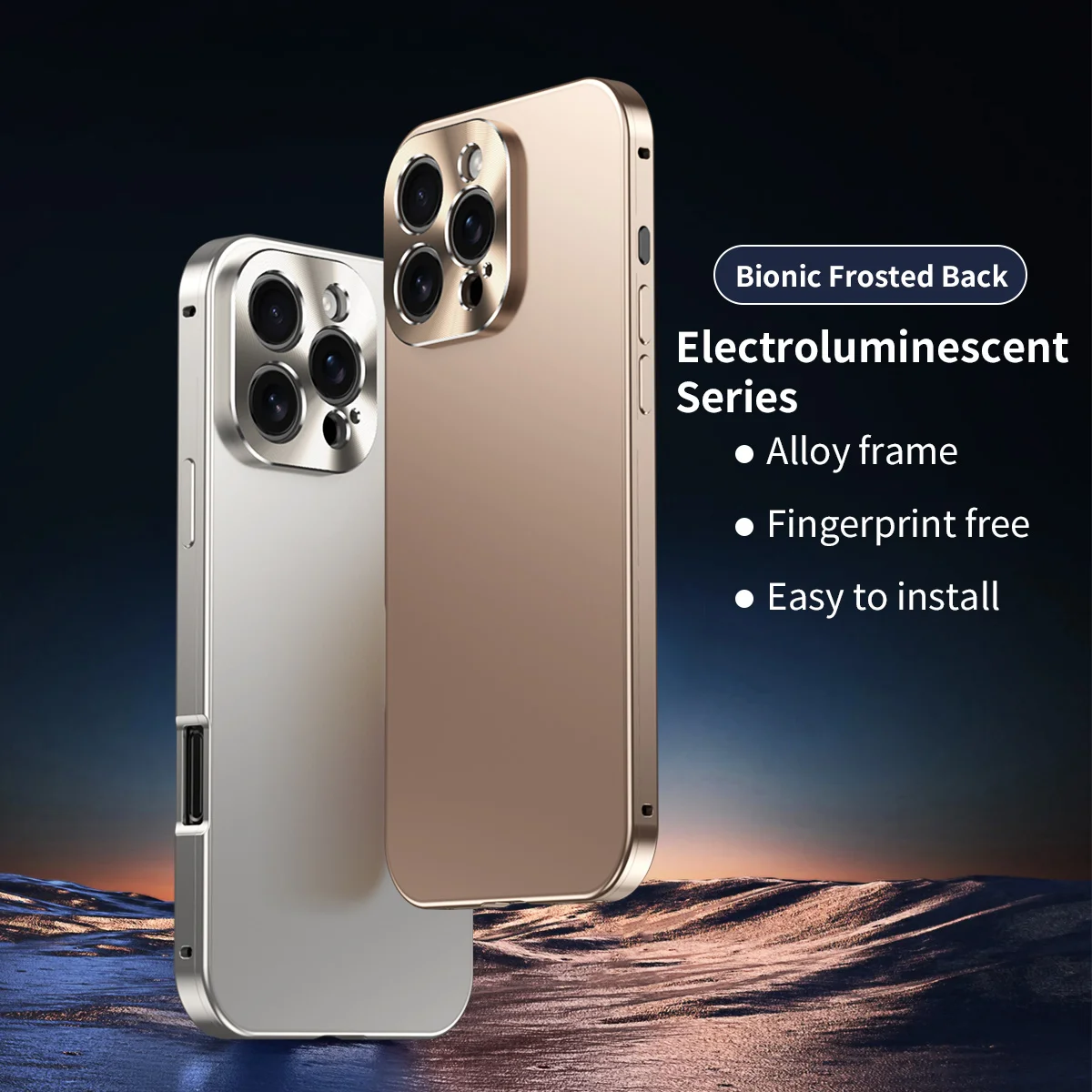 Sleek Aluminum Metal Frame Shockproof Phone Case with CD Pattern and Matte Back Panel