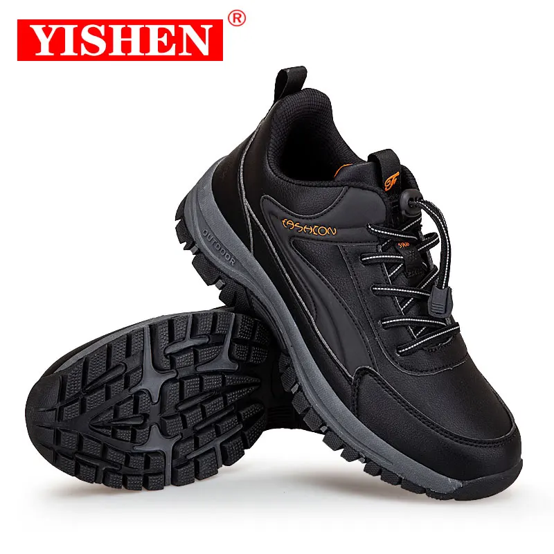 

YISHEN Men Hiking Shoes Lace Up Classics Style Sports Shoes Outdoor Jogging Trekking Sneakers Durable Zapatos De Senderismo