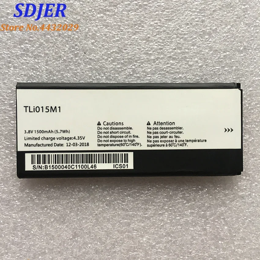 Nuova Batteria 1500Mah Tli015M1 Tli015M7 Per Telefono Alcatel One Touch Pixi 4 03A Pixi 03A 03X 03F 03D