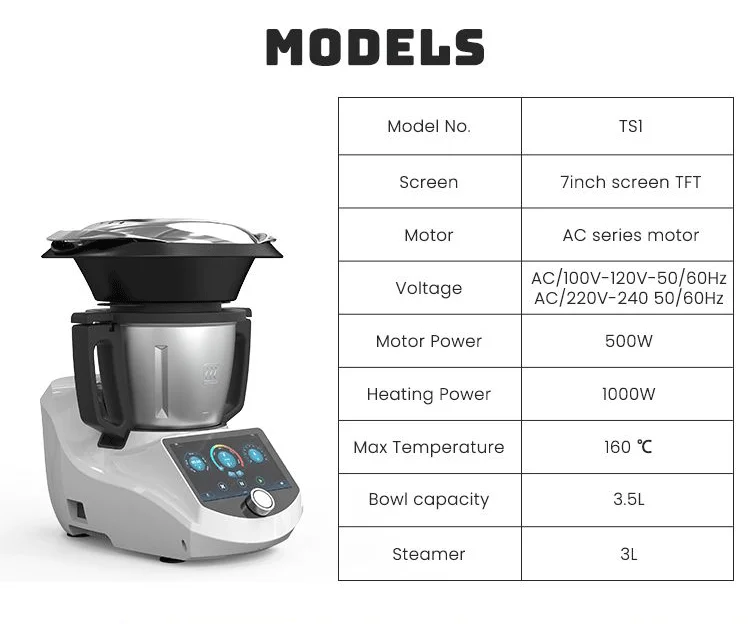 Multifunction Cooking Food Processor Robot De Cocina Thermo mixer All In One  Appliance Thermomixer T6 Termo Cooker - AliExpress