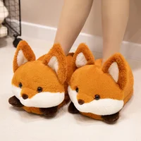 Highland Cow Red Panda Plush Slippers Fox Orange Stuffed House Shoes Women Men Winter Indoor Fluffy Slipper Christmas Gifts - Image 4
