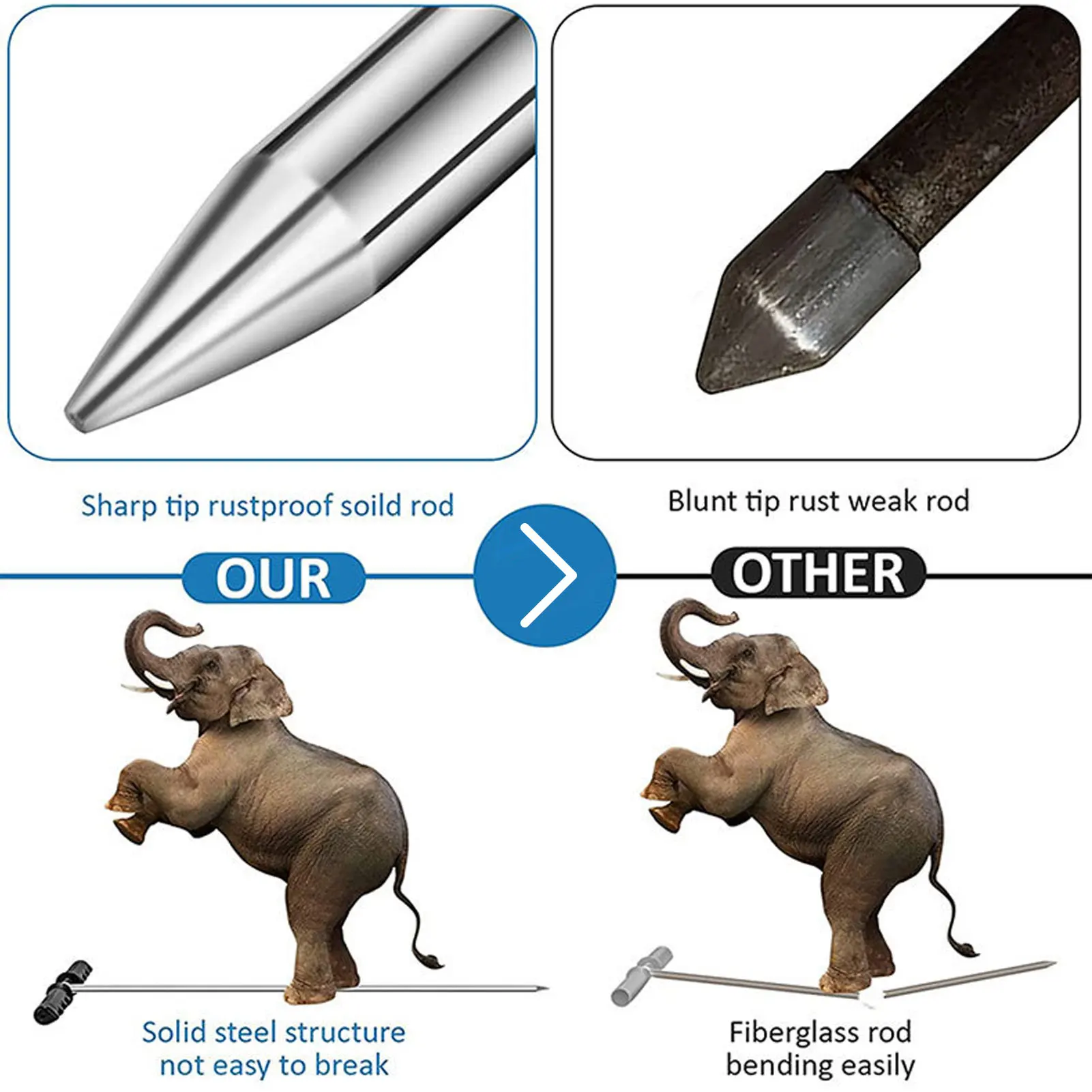 Soil Sample Probes Soil Sample Probes with T Handle Adjustable  Tip Stainless Steel Soil Sampler Tool for Plant Care Farm