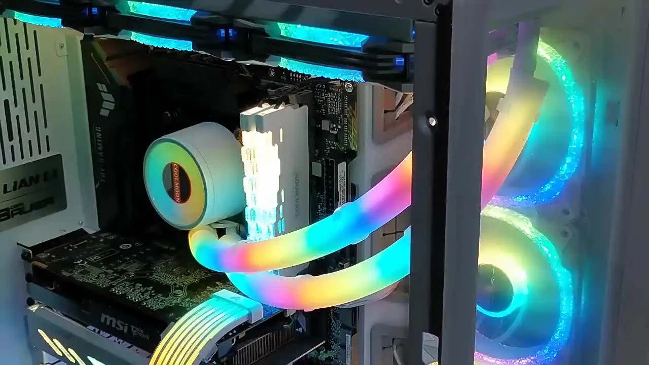 ARGB Waterkoeling Tube Sleeve – 2 Stuks, 35 ARGB LED-kralen, Programmeerbaar – Voor PC Builds