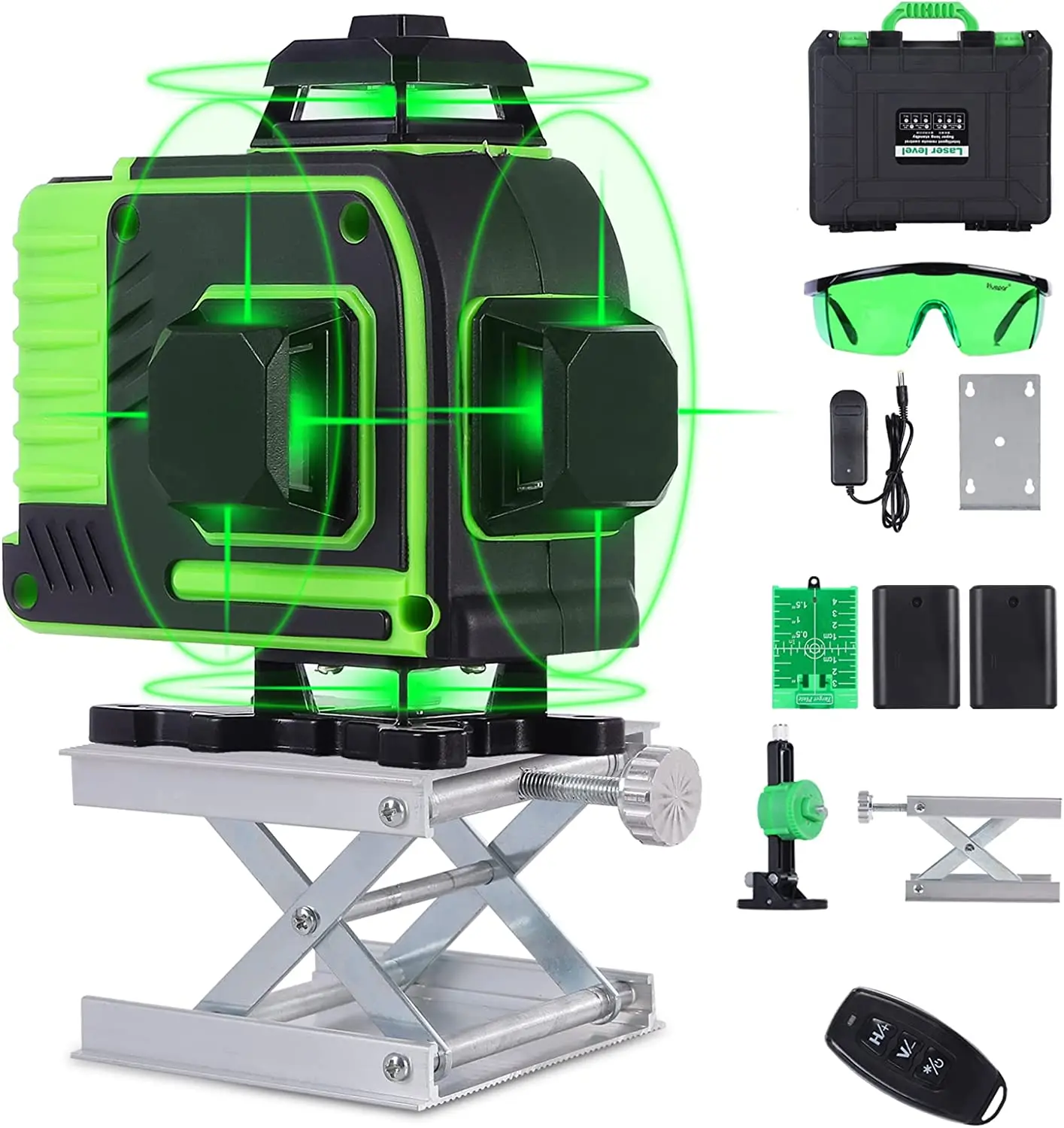 

16 Lines Green Laser Level Pro 4D Cross Line Professional for Construction Two 360 Vertical and Two 360 Horizontal Pulse Mode