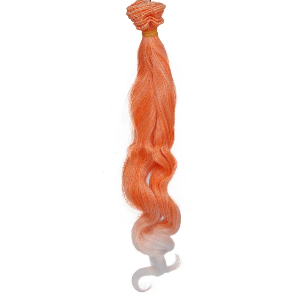 Toy Wigs Doll Wigs Doll Wig Headgear Factory Offer Handmade DIY Fabric Doll Hair 20 Cm High Temperature Deep Wave Hair for 1/3 1/4 1/6 BJD Doll Tree