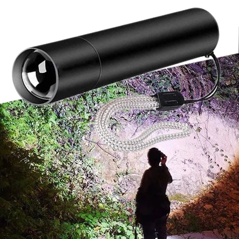 LED Flashlight Mini Flashlight LED Flashlights Camping Light Mini LED Flashlight LED Torch Light LED Powerful Light Mini USB Flashlight Portable Waterproof Flashlight Outdoor Camping Mountaineering Lighting