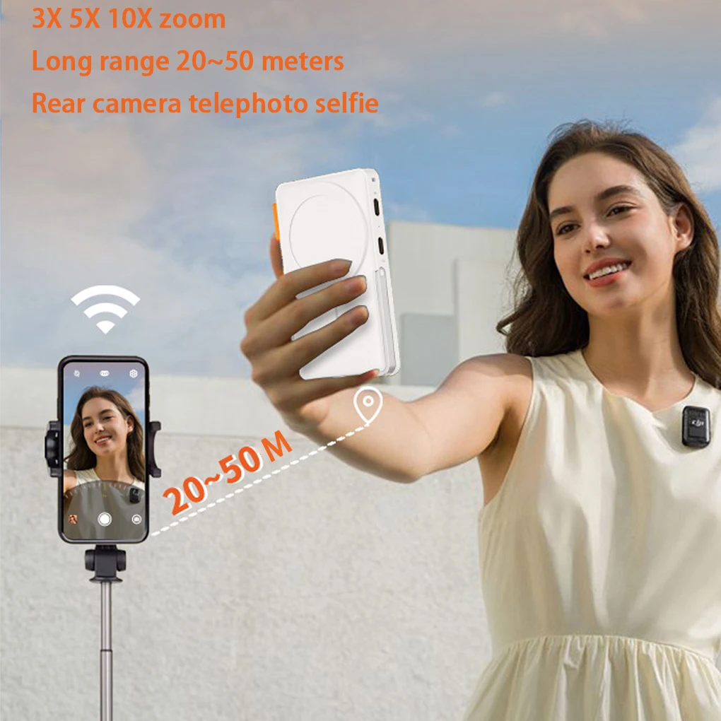 Wireless Magnetic Phone Selfie Monitor Screen for Smartphone Rear Camera Selfie Vlog Live Stream with Sound and Adjustable Focus