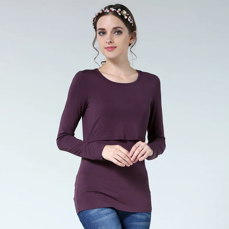 Maternity Clothes Nursing Top Breastfeeding T-shirt Pregnancy Clothing For Pregnant Women Fashion Maternity Tops Free Shipping - 3