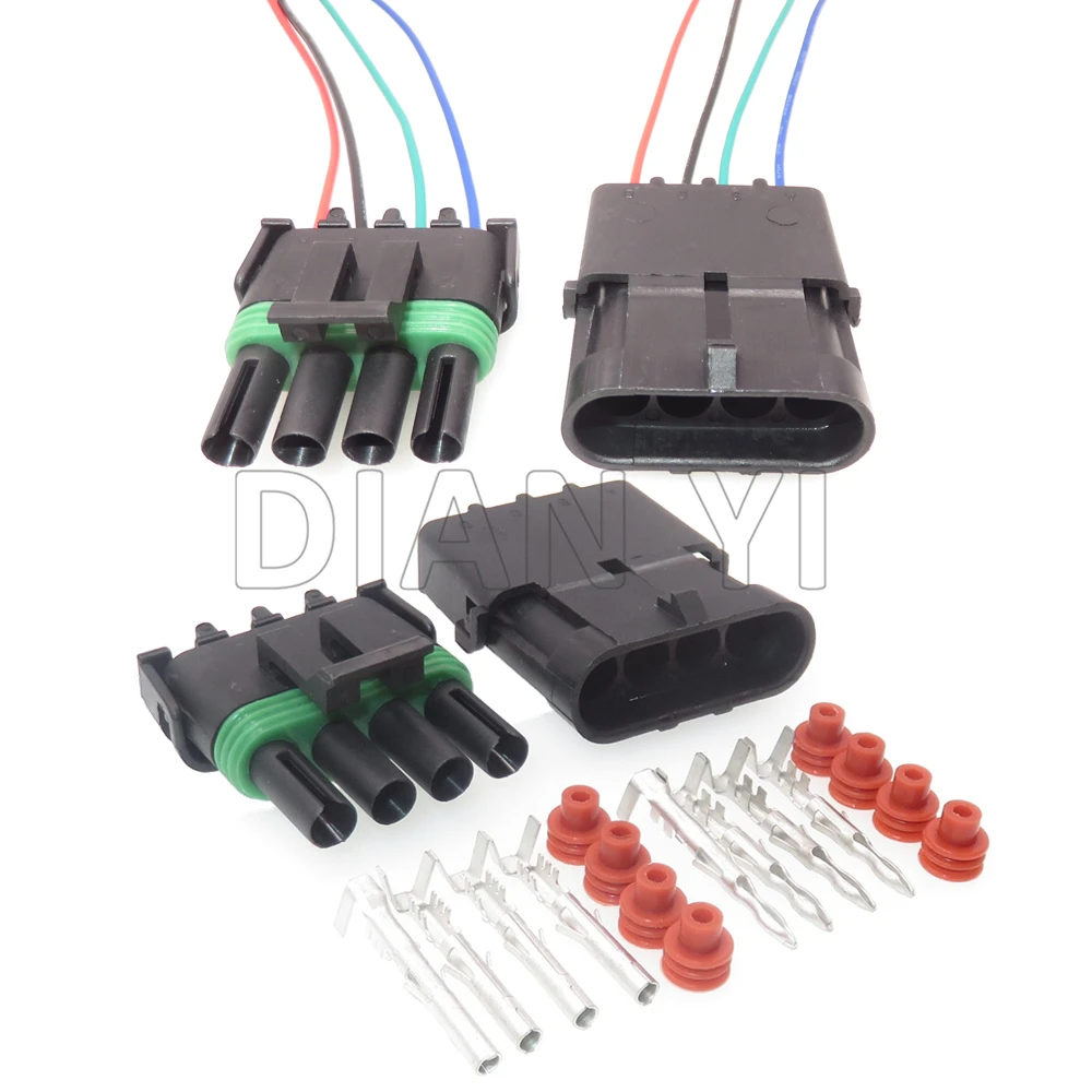 

1 Set 4 Way Starter 12015797 12010974 Automotive Connector With Cables Car Power Socket Auto Replacement Plug Accessories