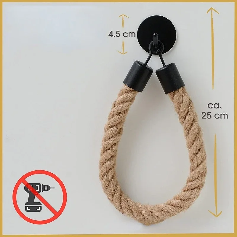 Toilet Paper Holder Retro Hemp Rope For Washroom