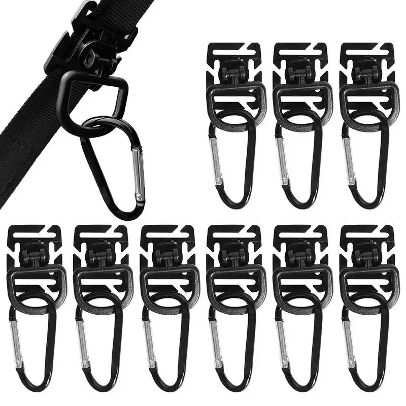 

Lantern Hanger 10Pcs Camping Backpack Lantern Hooks Aluminum Alloy Sturdy No Sliding Camping Supplies With Storage Bag For Lamp