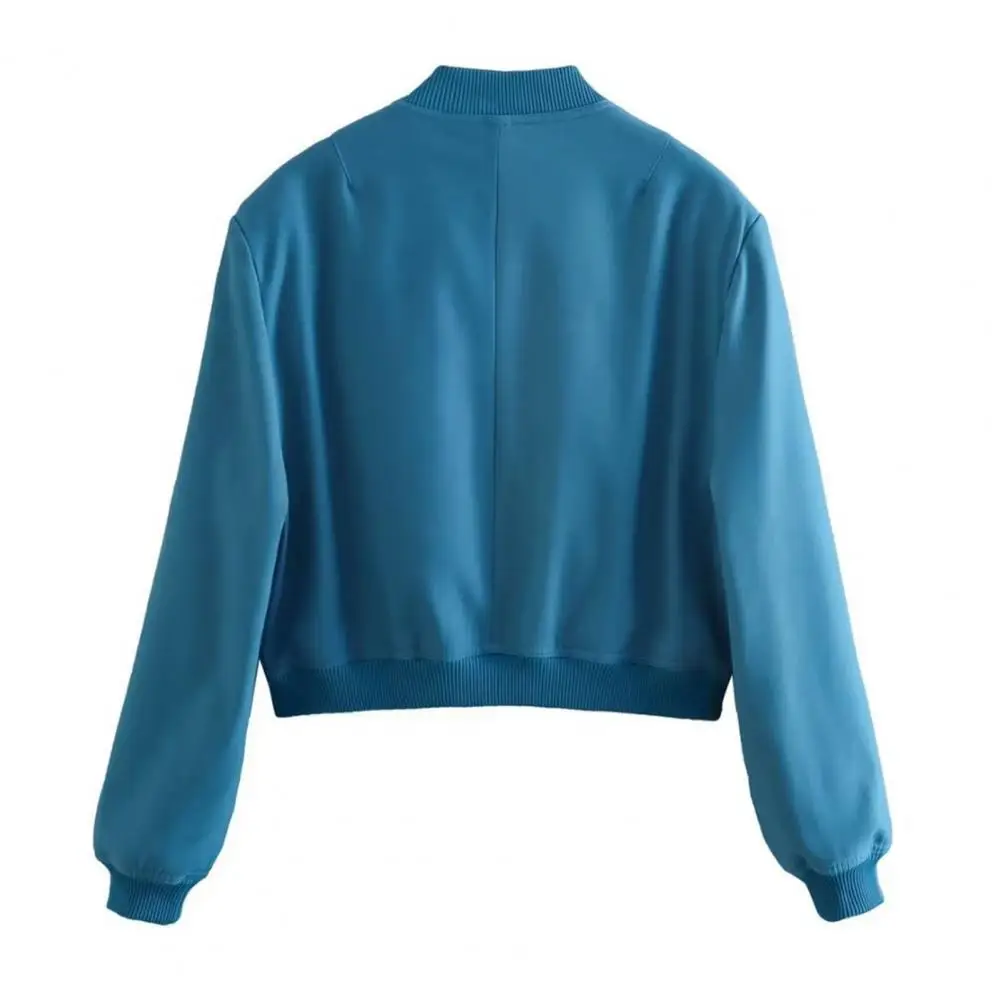 

Women Jacket Versatile Women's Fall/winter Coats Stand Collar Multi-pockets Soft Warm with Elastic Cuffs for Any Occasion Solid
