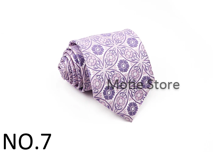 Neue klassische lila gestreifte Krawatten 8cm karierte Blumen blau rosa Krawatte Business Hochzeits feier Hemd Anzug Krawatten Krawatte Zubehör Geschenke – Detail 8