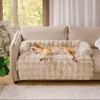 Fluffy Plush Pet Dog Bed Sofa For Large Dogs House Mat Kennel Winter Warm Cat Bed Pad Washable Dog Cushion Blanket Sofa Cover 5