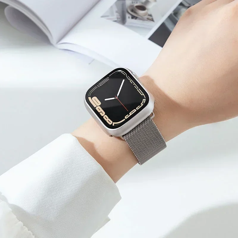 3 Stück Glas + Hülle für Apple Watch 44 mm 40-41-38-42 mm 45 mm 46 mm Displayschutzfolie Schutzhülle Apple Watch 11 10 8 7 9 6 SE 5 4 – Detail 14