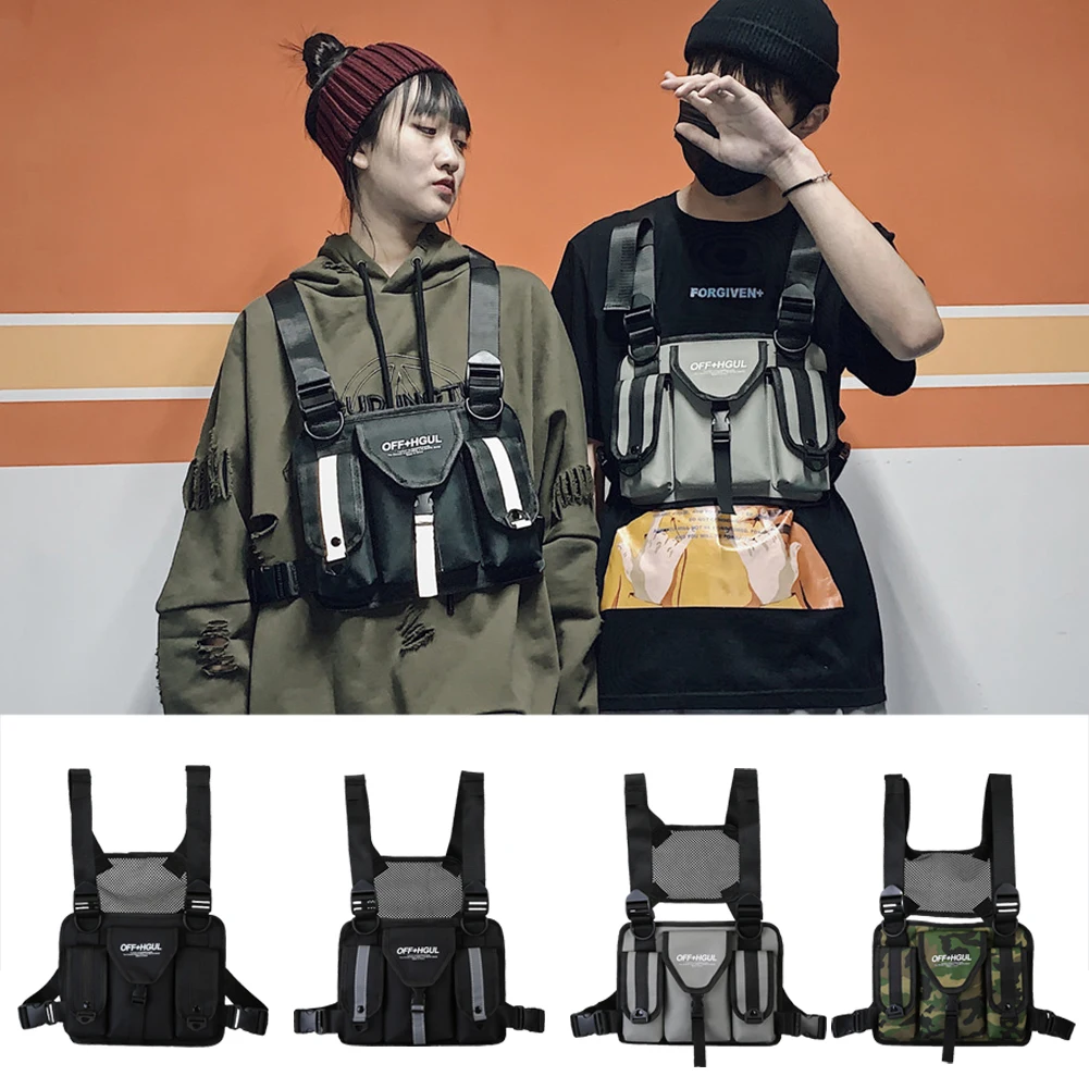 Functional Tactical Chest Bag For Men Fashion Bullet Hip Hop Vest
