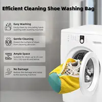 2Pcs Shoe Washing Machine Bag,Quick Easy Cleaning,Laundry Shoe Bag for Washer and Dryer,Shoe Cleaning Bag for Sneaker Most Shoe 2
