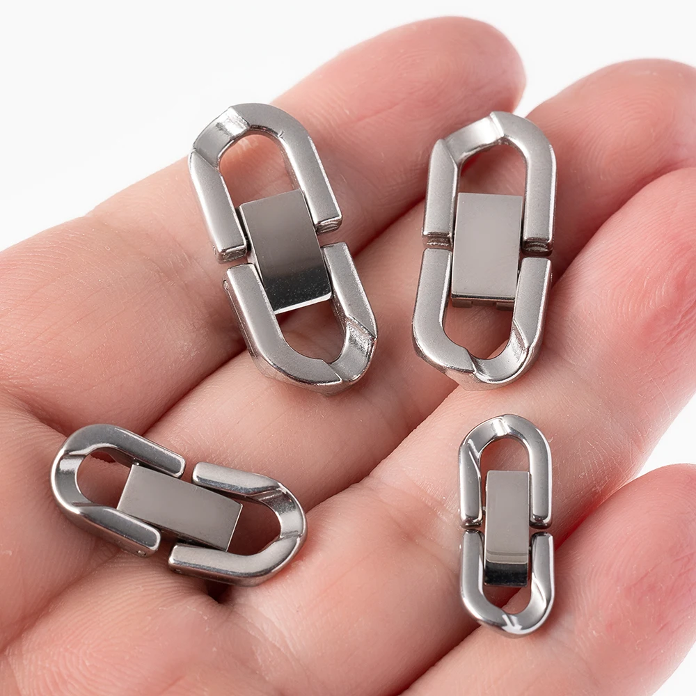 2 teile/los Edelstahl Schnalle Verschlüsse Haken Anschlüsse Für DIY Handgemachte Armbänder Halsketten Schmuck Machen Liefert Handwerk – Detail 5