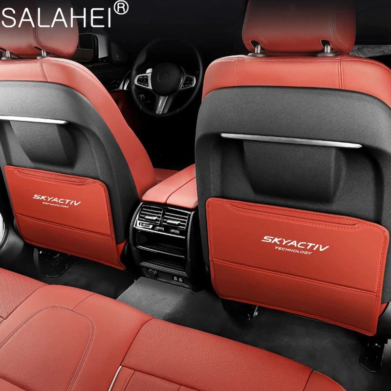 Car Seat Back Anti Kick Mats Protector Cover Storage Kick Pads For Mazda Skyactiv Technology 3 6 CX 5 CX3 Accessories