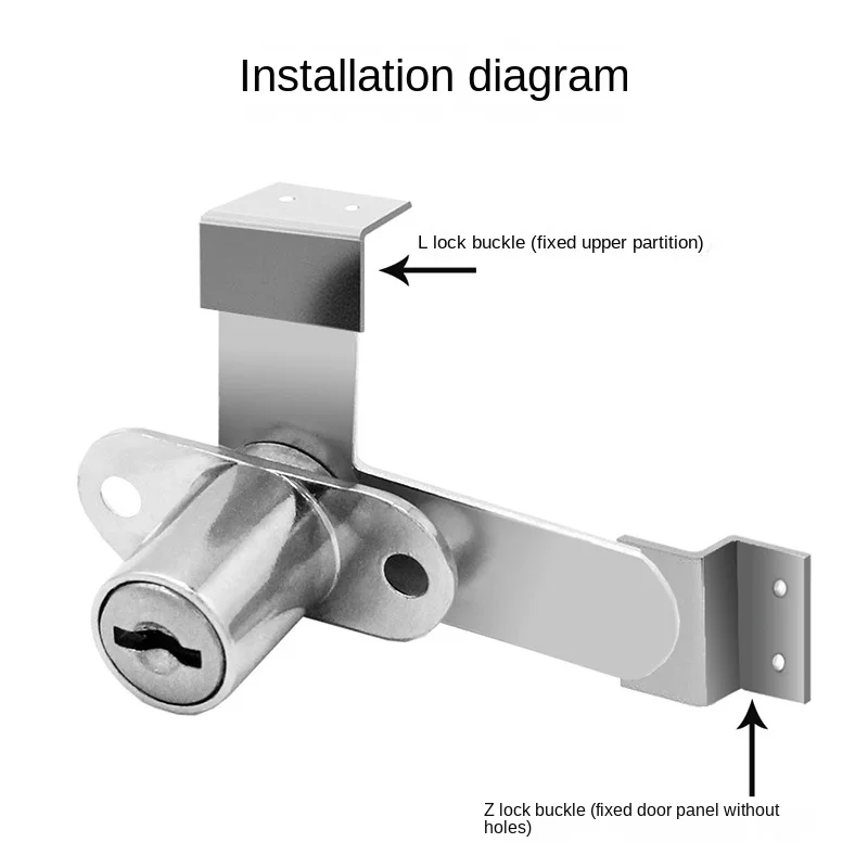 Double Door Lock Cabinet Drawer Lock Safety Cabinet Lock Double  Deadbolt-to-Door Lock [Installation on The Right Side Door]. Drilling  Diameter