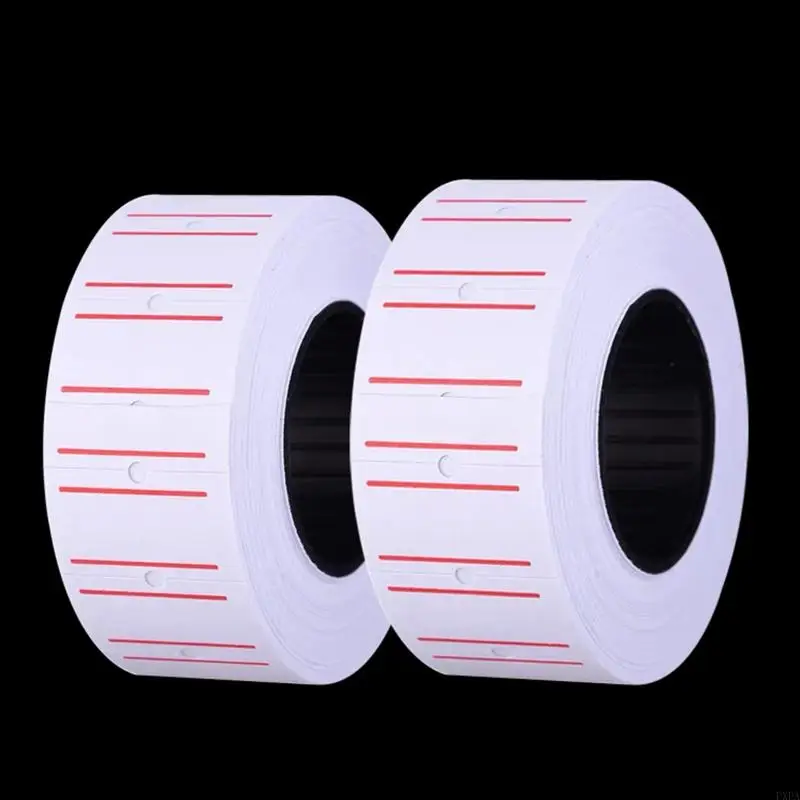PXPA 10 Rolls Adhesive Price Labels Paper Tag Sticker Single Row for Price