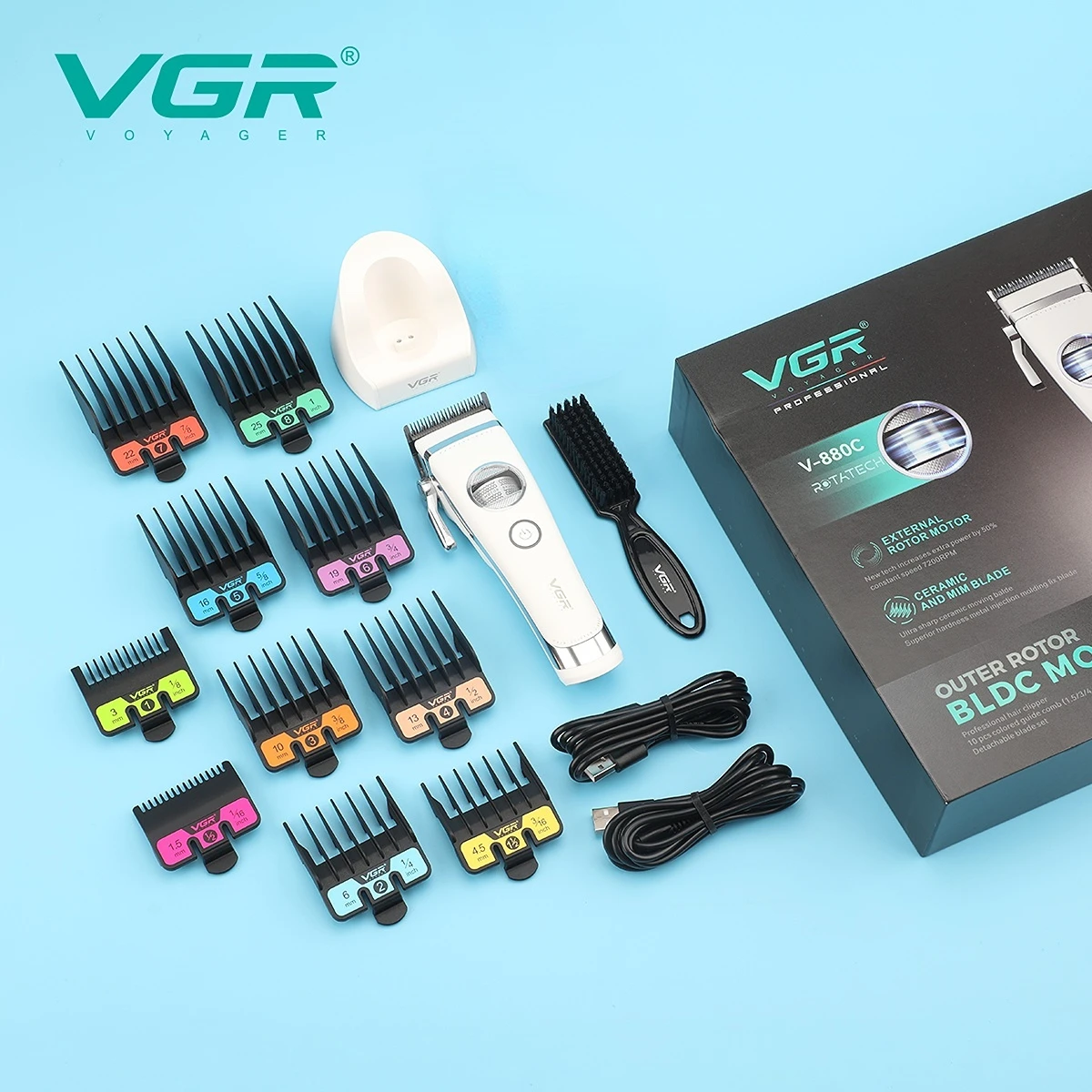 VGR ماكينة قص الشعر احترافية ماكينة قص الشعر كهربا...