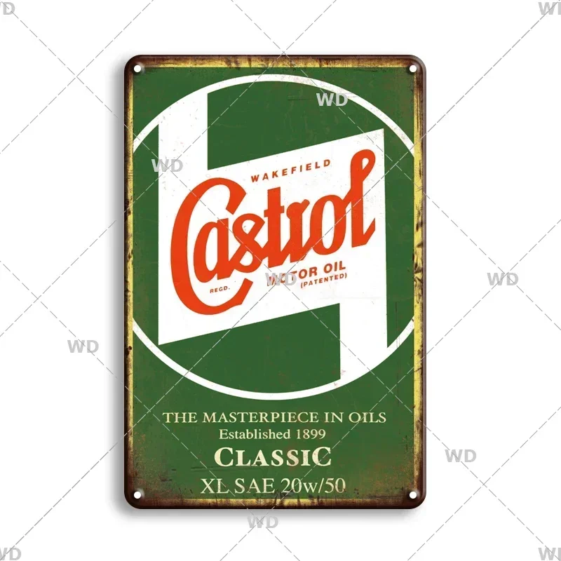 Plaque publicitaire Castrol - Brocante/Brocante garage/atelier - le-grenier- vintage