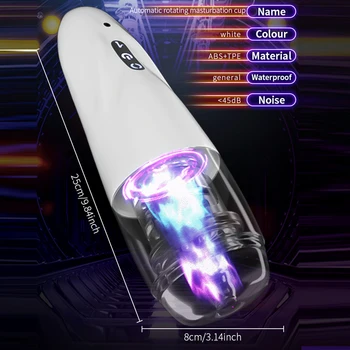 Male Automatic Masturbating Machine Telescope Rotation Masturbator 10 Modes Masturbator Cup Climax Sex Toys Vagina for Men 5