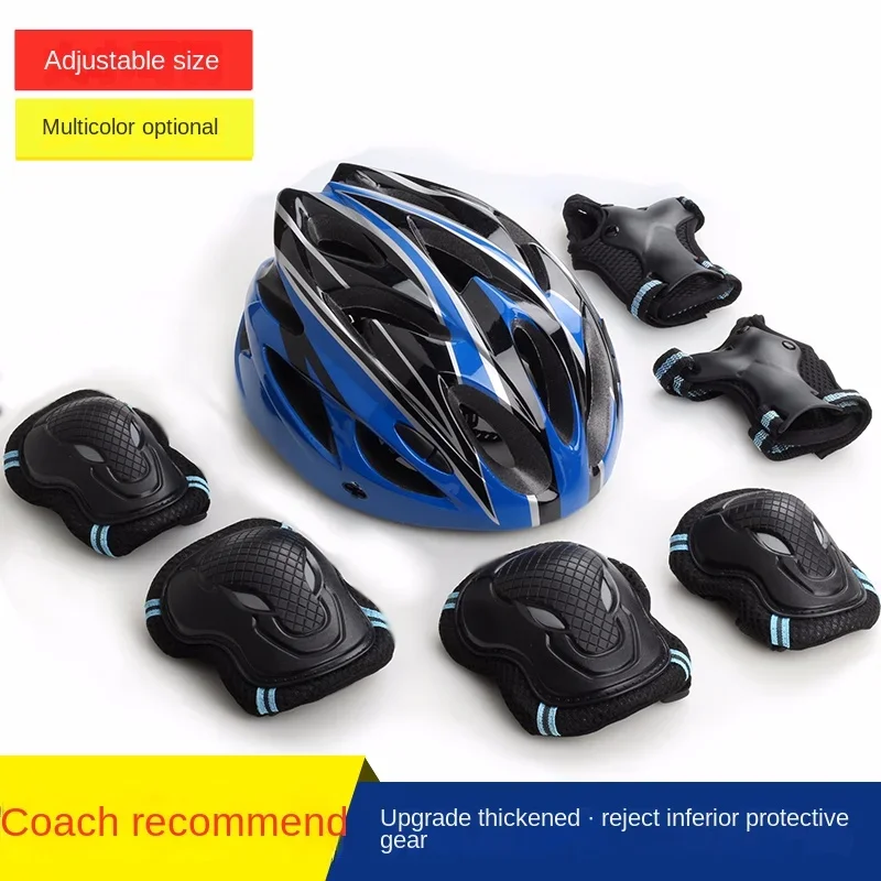 Cascos Para Motos Skateboard Roller Skating Protective Gear Set Accesorios Moto Children Helmet Capacete Adult Balance Knee Pads