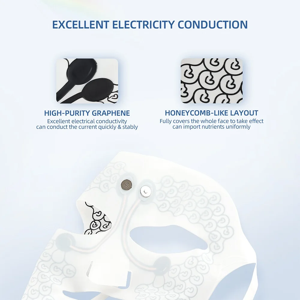 EMS Facial Beauty Mask Face Lifting Vibration Massager Slimming Tightening Remove Edema