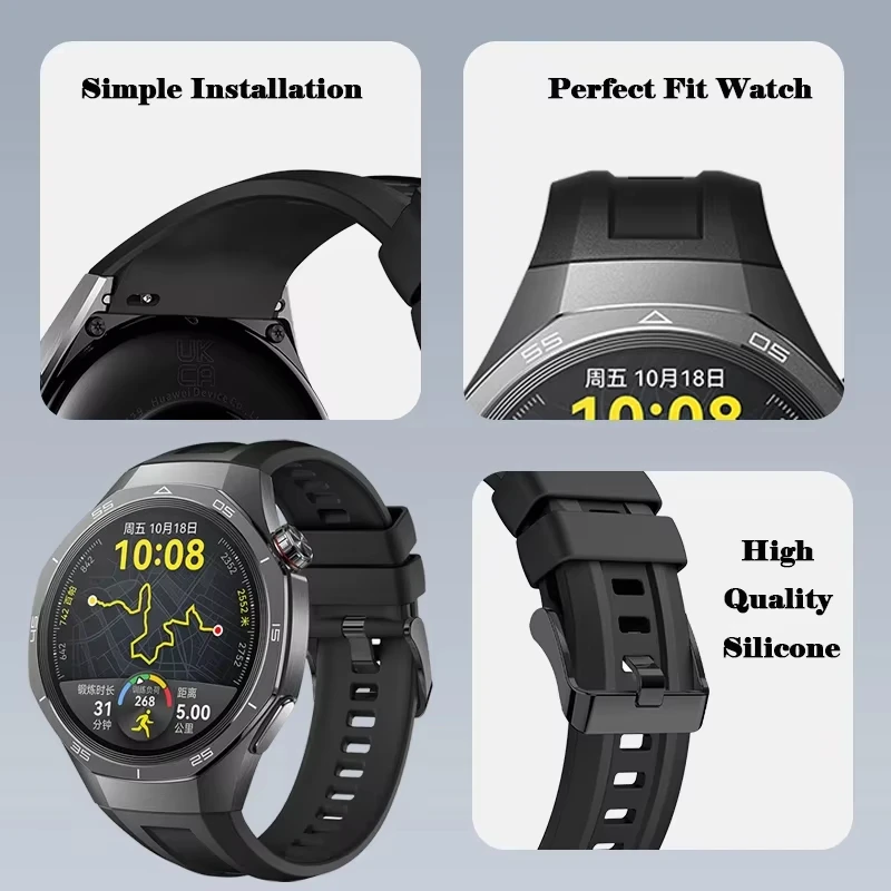Breathable Sports Silicone Strap Replacement Band Bracelet