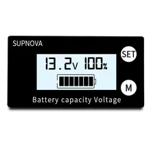 Indicateur de capacité de batterie, DC 10V 100V, plomb acide Lithium, voltmètre de moto, accessoires 