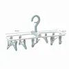 12 Clip Folding Drying Rack Underwear Socks Clip Multi-functional Clothes Rack Plastic Portable Cloth Drying Rack 2