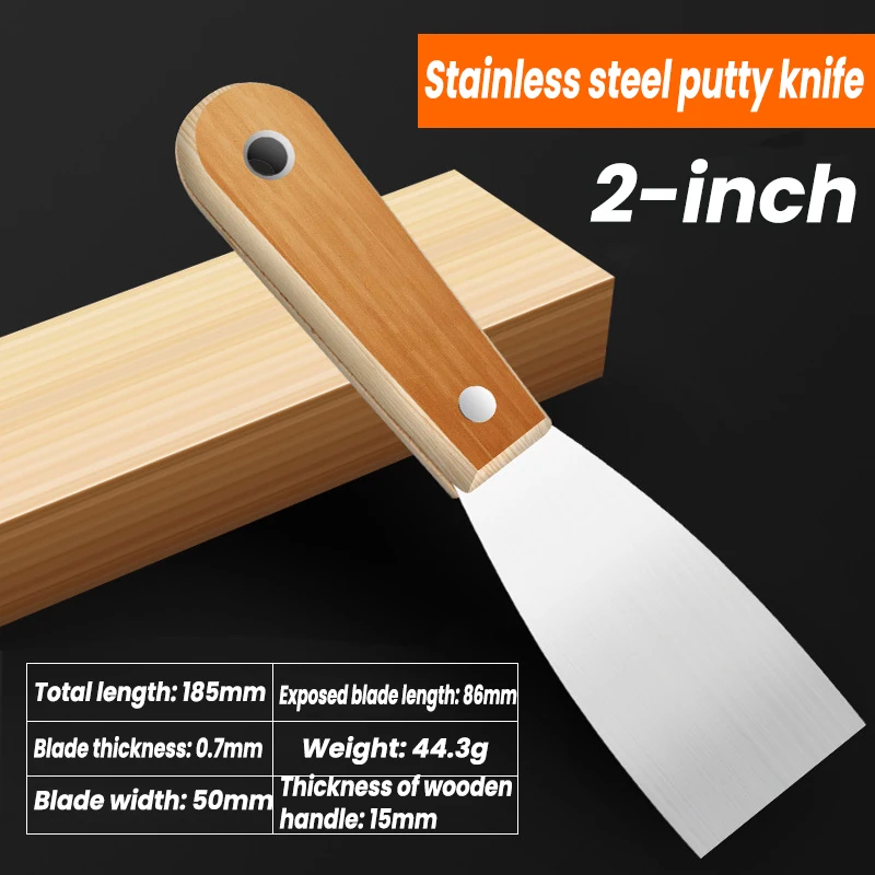 Wooden Handle Putty Knife Cleaning Knife Spatula Putty Tool Paint Scraper Construction Hardware Tools