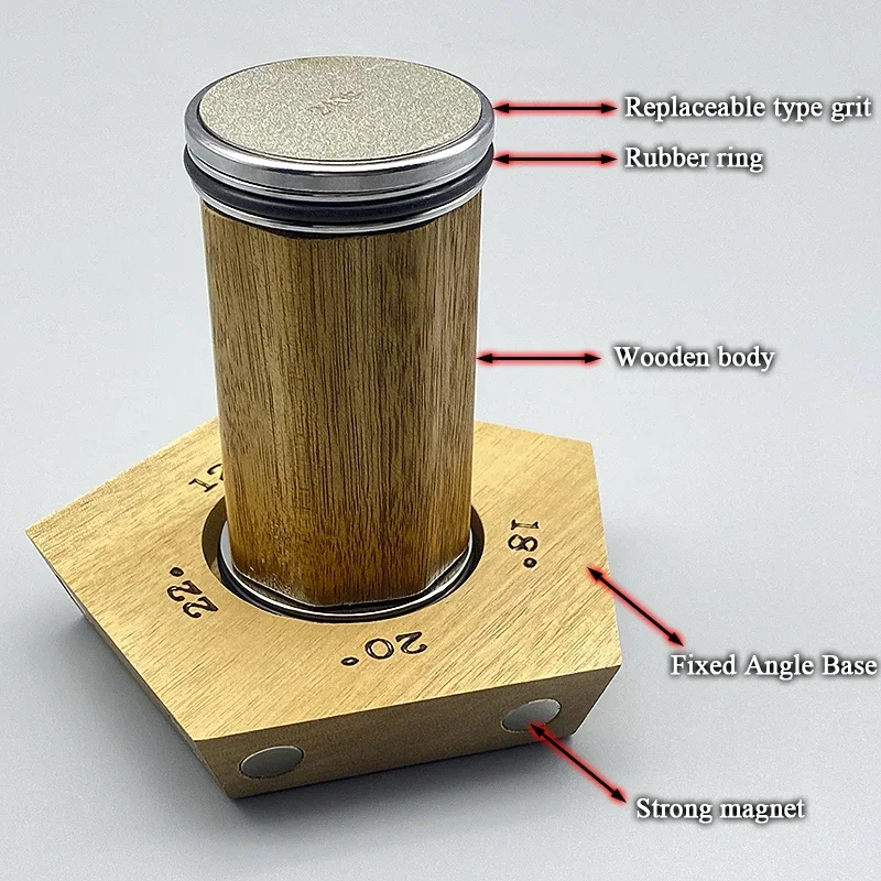 Sharpeners 2023 Sell Magnetic Rolling Knife Sharpener Tumbler 15 18 20 21  22 Degree Pentagon Wood DIY Fixed Angle Sharpening Stone 231018 From  Deng10, $125.13