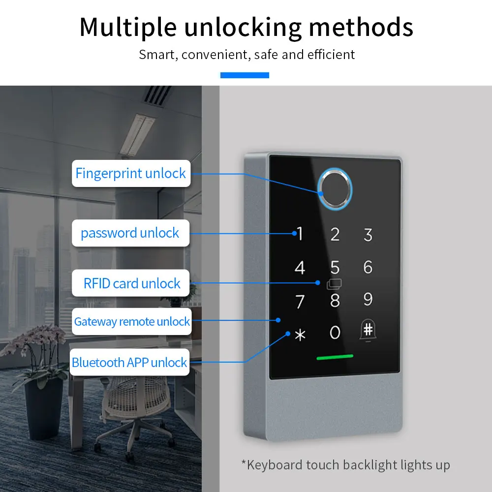 TTLOCK K3/K3F daktyloskopie přístup ovládání dveře systém otvírač pro interkom nfc Bluetooth elektrický brána keypad 13.56mhz RFID karta