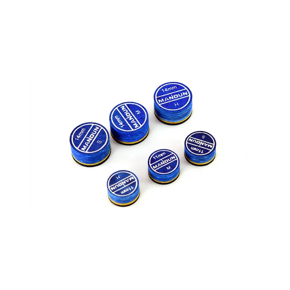 ManDun Professional Multi-Layers Leather Billiards Pool Cue Tip 11mm 14mm pool cue tips billiard cue tips