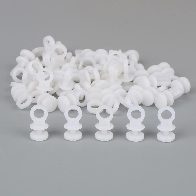 50PCS Curtain Rail White Modern Style Accessories Plastic Curtain Track Gliders For Home Hanging Glider Hook Ring Rail